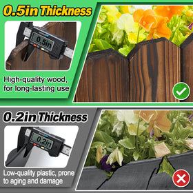 Alphatool rustic pine garden fence panel 2 highlights flexible layout for curves