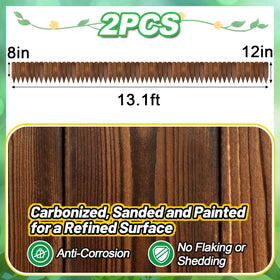 Alphatool rustic pine garden fence panel 7 suits yard borders with vintage charm