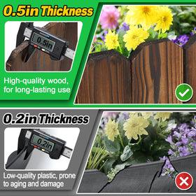 Alphatool Rustic Pine Garden Fence weather resistance for all seasons