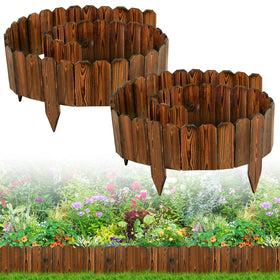 Alphatool Rustic Pine edging along lawn border for a clean, defined yard