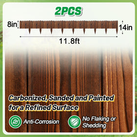Alphatool Rustic Pine edging’s weather resistant pine wood preserves color