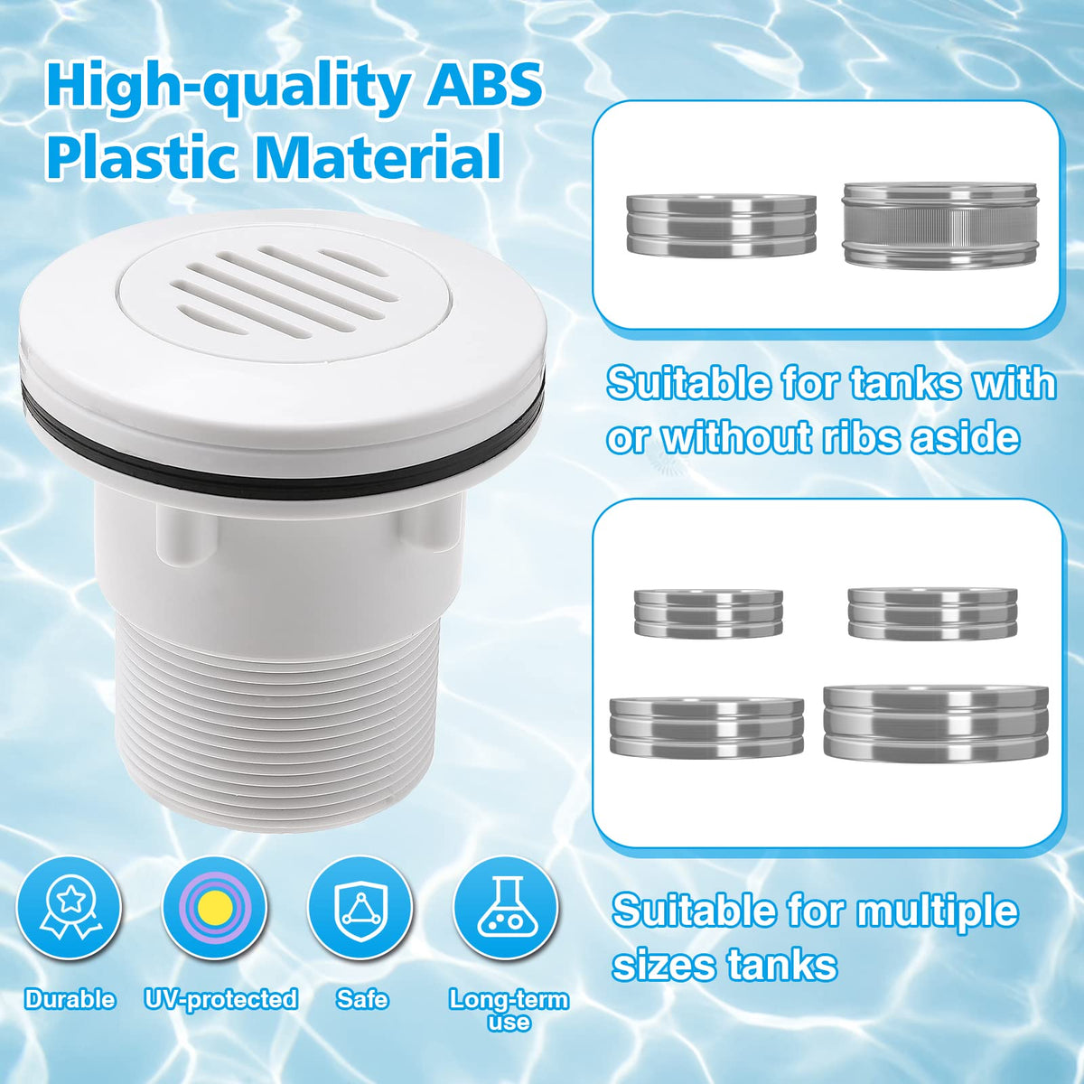 Alphatool soft rubber washers help maintain a durable seal during use.
