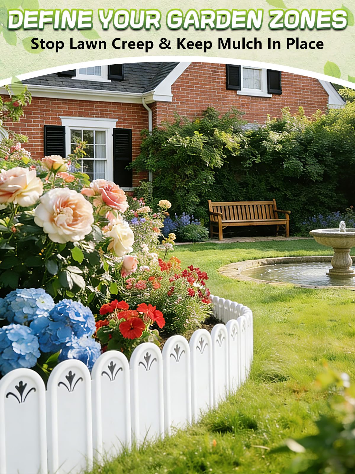 Alphatool weed-blocking border helps keep beds tidy.