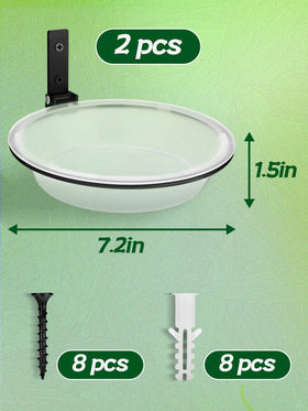 Alphatool windproof bird feeder tray hanging on tree with dual purpose feeding and water.