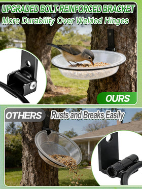 Alphatool windproof bird feeder tray deck attachment for quick garden setup.