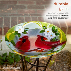 Alpine birdbath can be filled with seed to function as a feeder.