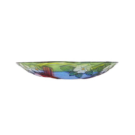 Alpine birdbath dimensions 18x18x3 inches for garden focal point.