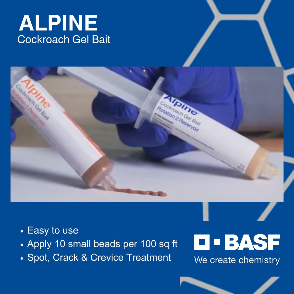 Alpine Cockroach Gel Bait Rotation 2 tubes prepared for precise placement.