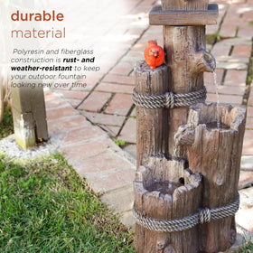 Alpine Corporation detailed birdhouse nesting invites small birds to perch in your yard