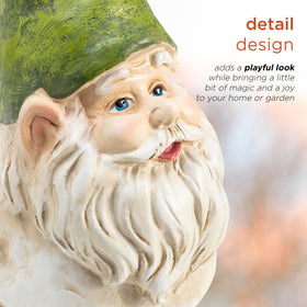 Alpine Corporation 12-inch gnome is ideal for decks and entryways