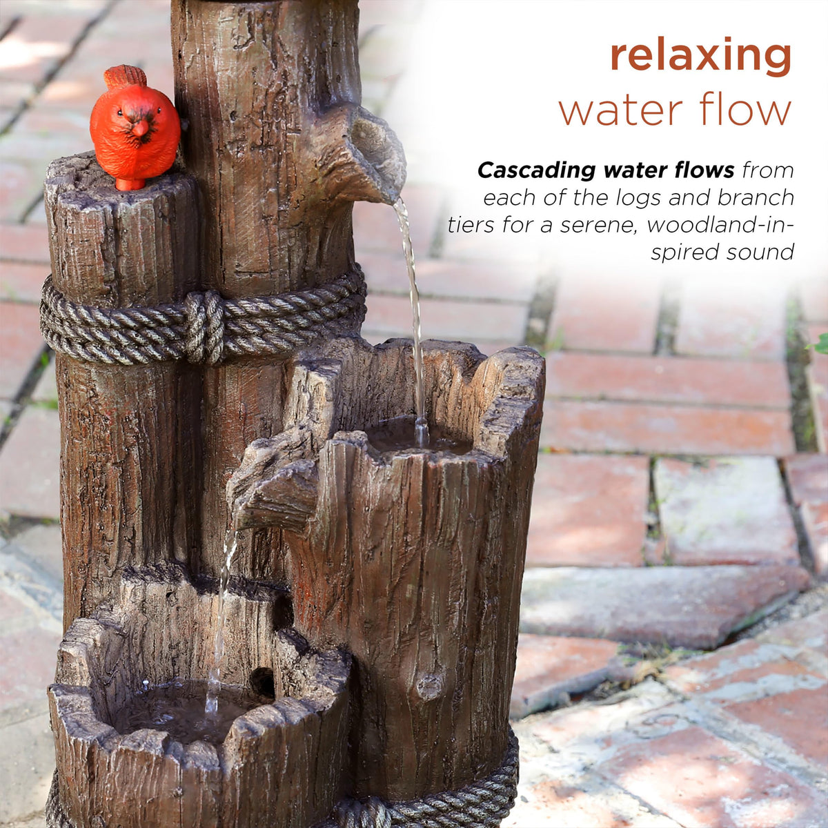 Alpine Corporation polyresin fiberglass construction offers durable, weather-resistant garden decoration