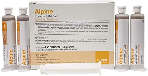 Alpine roach gel bait 4-tube set for indoor and outdoor use, fast-acting control.