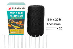 AlpineReach 20 steel staples secure the net along pond edges for durable setup