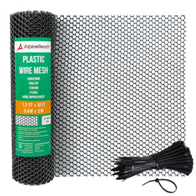 AlpineReach plastic wire mesh fence roll with zip ties for quick setup