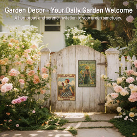 ALREAR aluminum garden sign for outdoor wall decor and durability