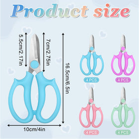 Alrhso green-handled floral scissors provide durable stainless blades for effortless trimming.