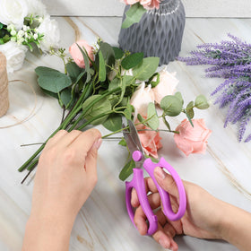 Alrhso purple-handled flower shears deliver lightweight performance for long sessions.