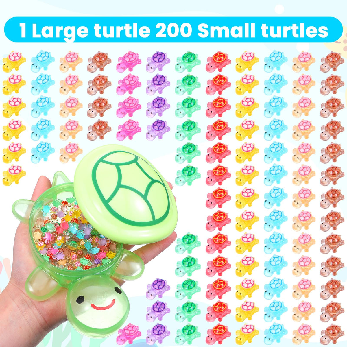 The large glowing turtle stands out in dusk terrarium displays.