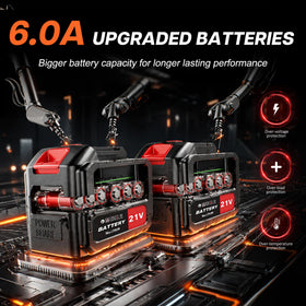 ALSO GO dual 3.0Ah battery pack in use to extend runtime.