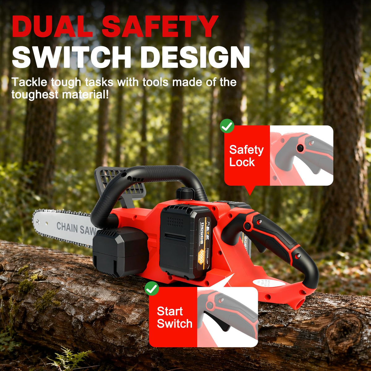 ALSO GO dual safety switch design shown for secure operation.