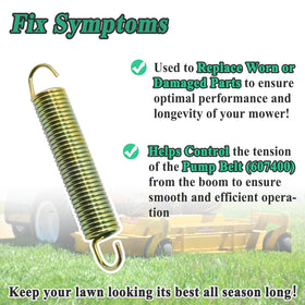 Alsoyixia replacement springs withstand tough mowing conditions for lasting mower performance.