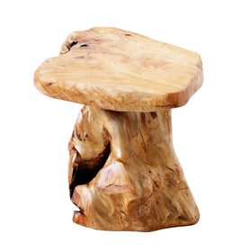 ALTERMATE cedar stump stool natural edge; rustic centerpiece with unique grain for any room