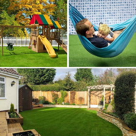 ALTRUISTIC indoor-outdoor grass setup showing versatile placement.