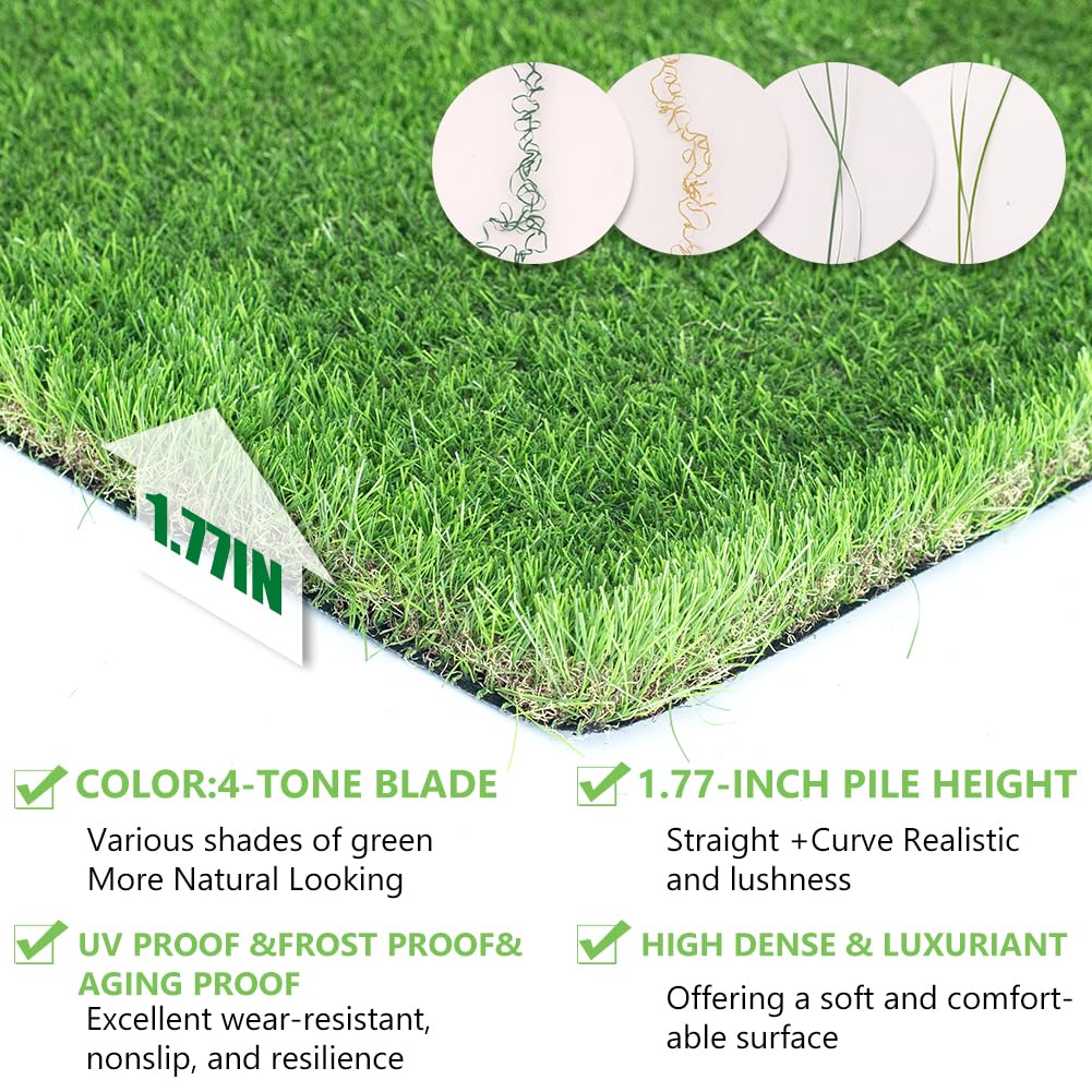 ALTRUISTIC installed turf on patio demonstrating easy lay and seamless integration.