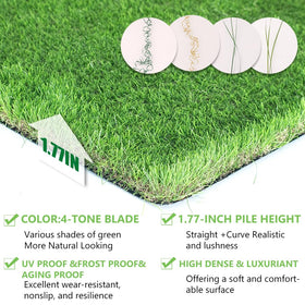ALTRUISTIC installed turf on patio demonstrating easy lay and seamless integration.