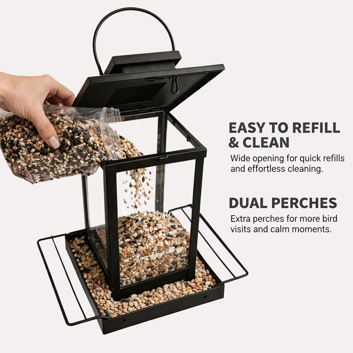 AlwaysLovarious easy-hang design ships fully assembled for quick setup.