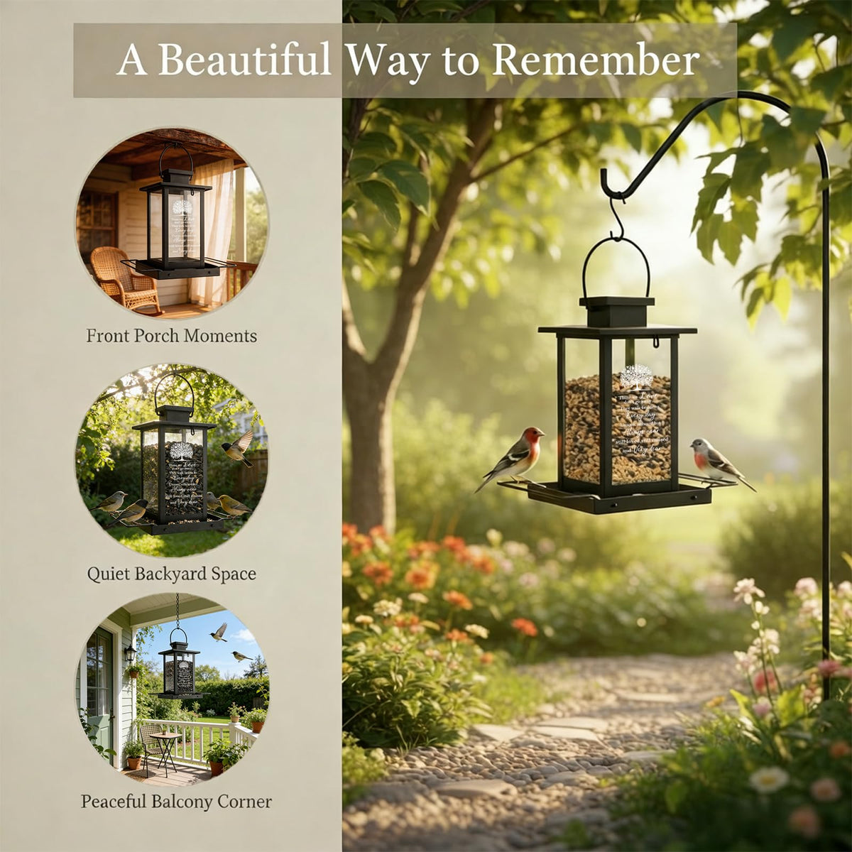 AlwaysLovarious transparent panels invite birds and quiet connection outdoors.