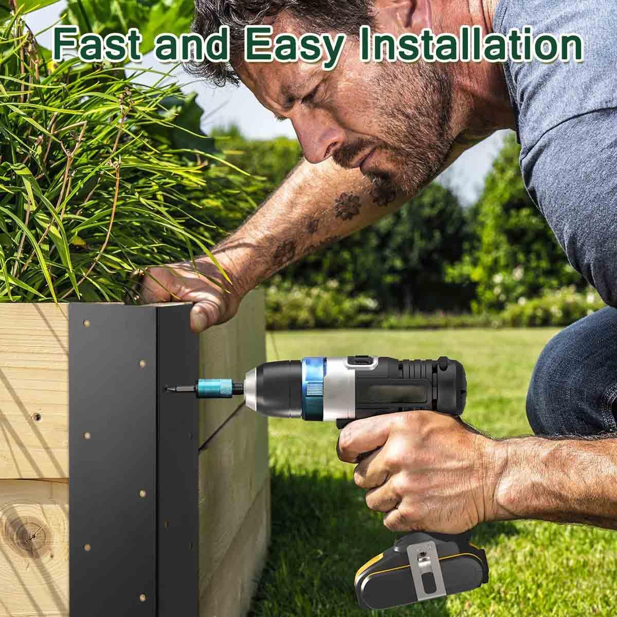 ALXMYAO raised bed brackets fit 20–24 inch beds and constructions.
