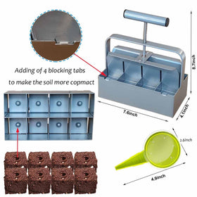 ALXMYAO soil blocker steel-construction close-up highlighting durability for gardening