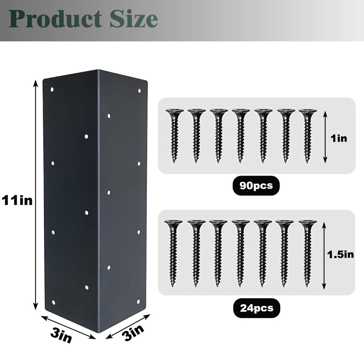 ALXMYAO L-shape brackets 3x3 inch secure wooden panels.