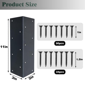 ALXMYAO L-shape brackets 3x3 inch secure wooden panels.