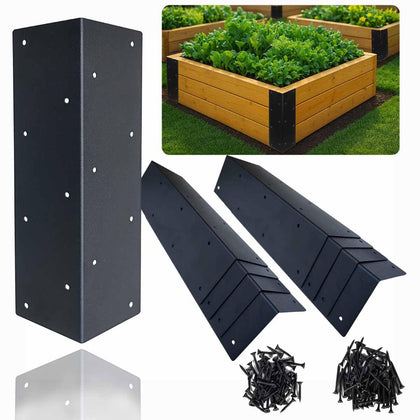 ALXMYAO raised bed corner brackets provide sturdy, stable support for DIY planters.