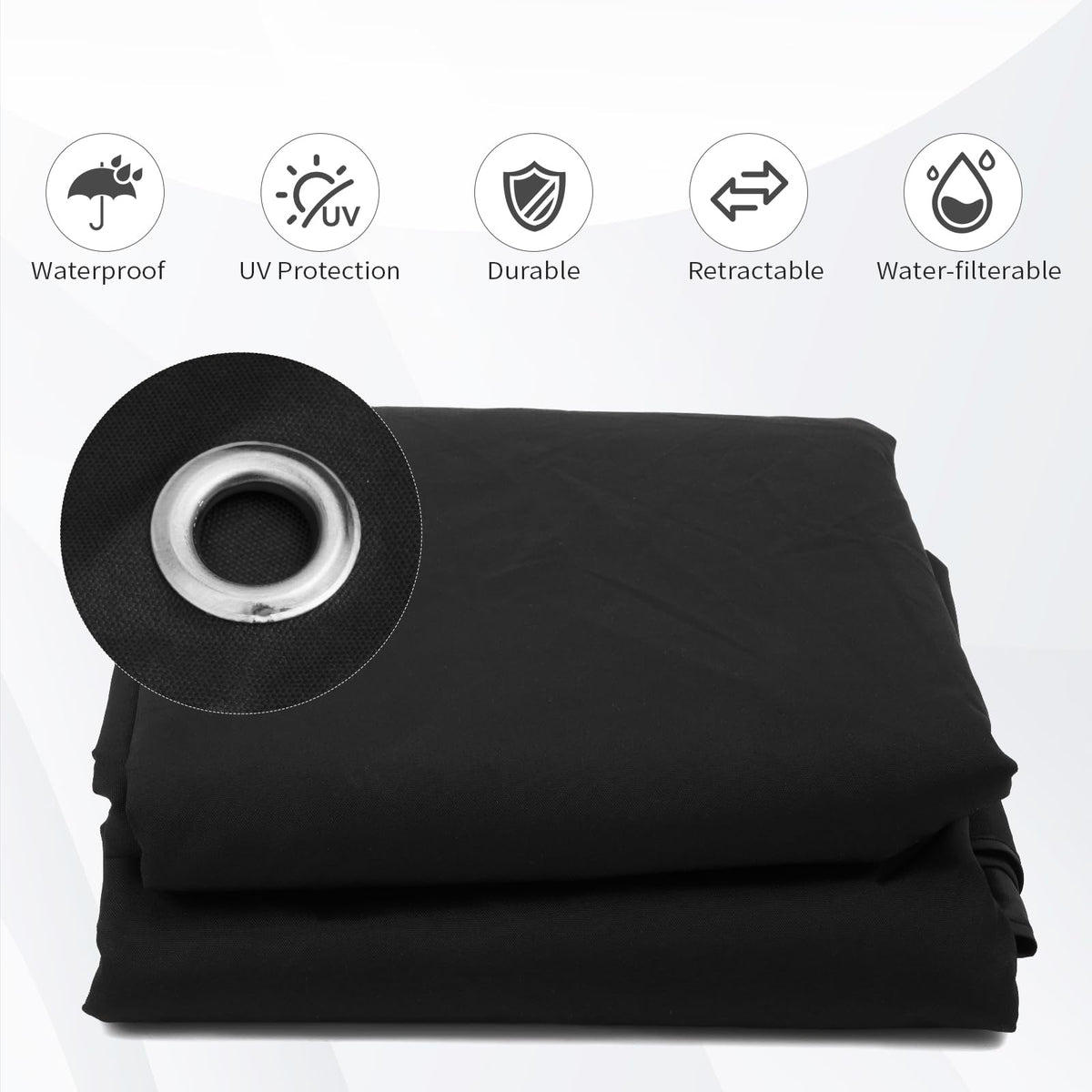 Amadecohome corner pockets ensure secure wind-resistant fitting