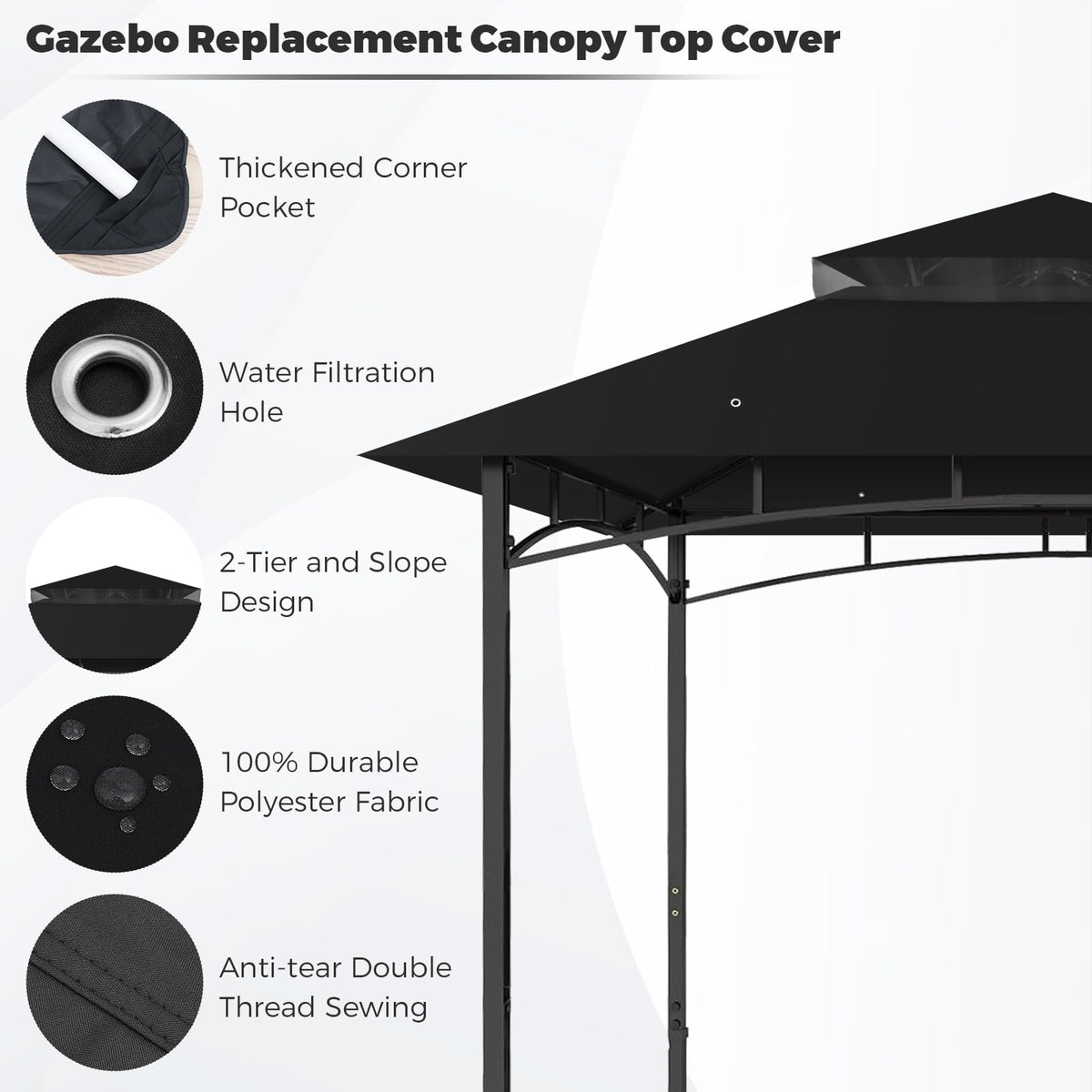 Amadecohome easy-install canopy for quick setup