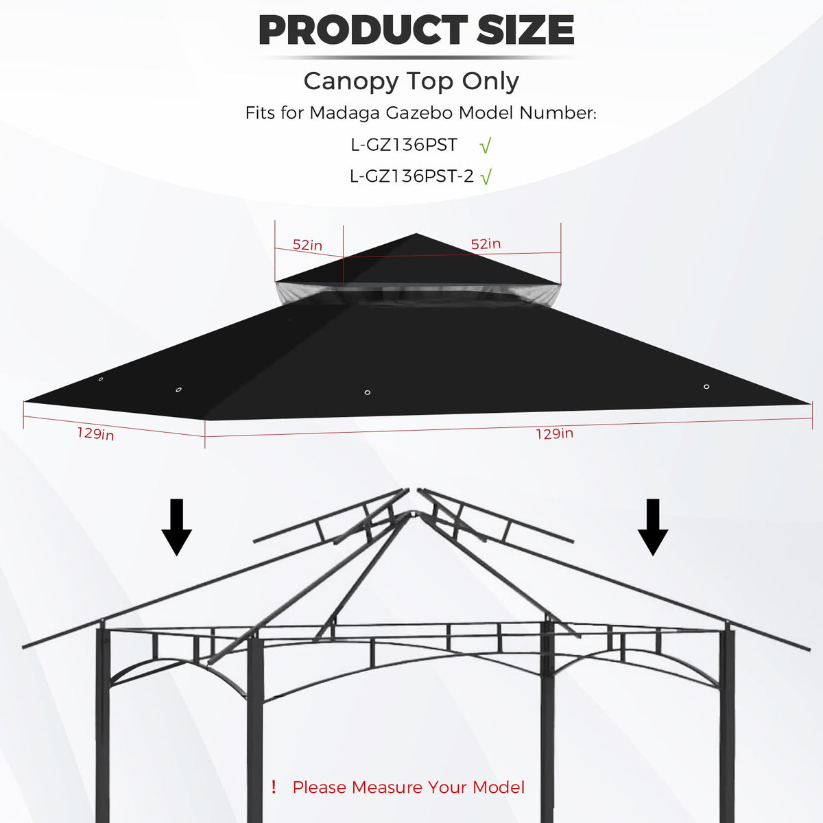 Amadecohome ventilated design promotes airflow under the canopy