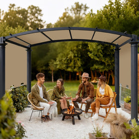 khaki amadecohome pergola cover enhances outdoor décor