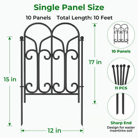 AMAGABELI 10ft fence panels demonstrate extended length and modular setup for versatile layouts