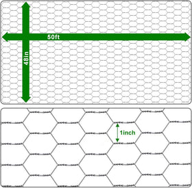 AMAGABELI galvanized poultry mesh with 1-inch holes guards gardens.