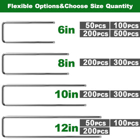 AMAGABELI 11ga staples provide strong holding power for landscape cloth in windy conditions.