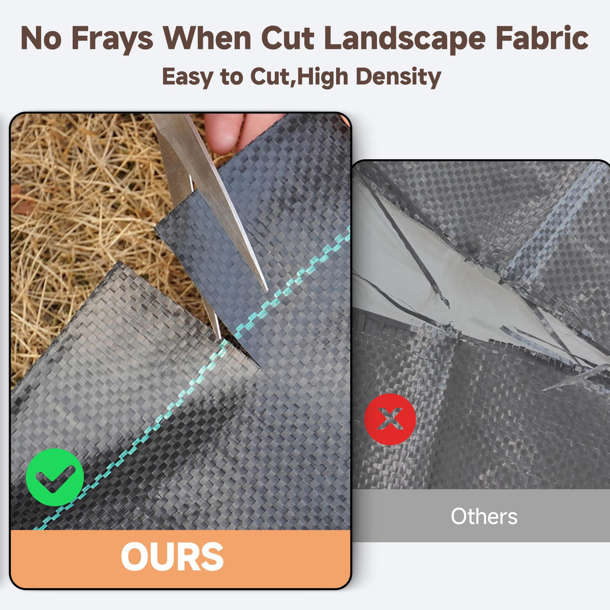 AMAGABELI GARDEN easy-cut fabric for quick customization around plants and features.
