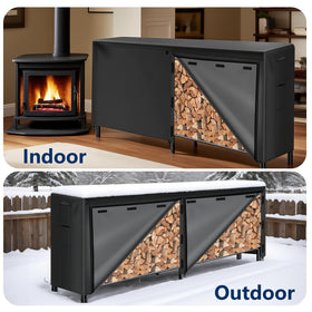 Precisely sized for 8ft log rack with snug, weatherproof fit