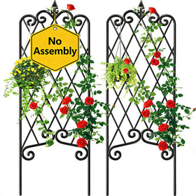 AMAGABELI GARDEN & HOME 60x18 trellis supports climbing plants like roses and cucumbers.
