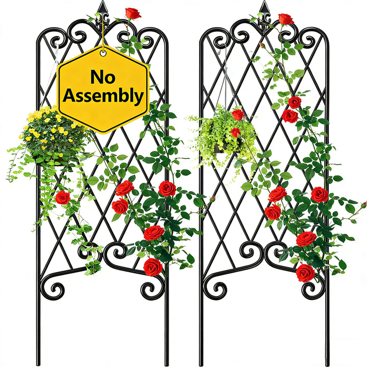 AMAGABELI GARDEN & HOME 60x18 trellis supports climbing plants like roses and cucumbers.
