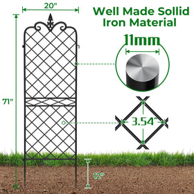 Amagabeli Garden & Home tall arch trellis ideal for large pots and climbers.
