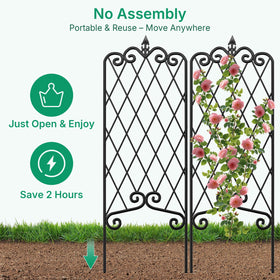 AMAGABELI GARDEN & HOME 60x18 trellis enables vertical garden displays and privacy screens.
