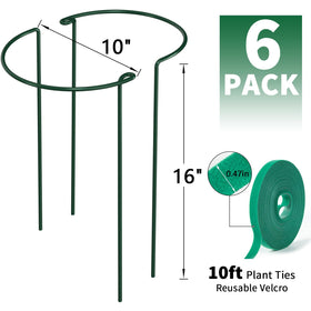 AMAGABELI Garden & Home green finish stakes blend with garden foliage.